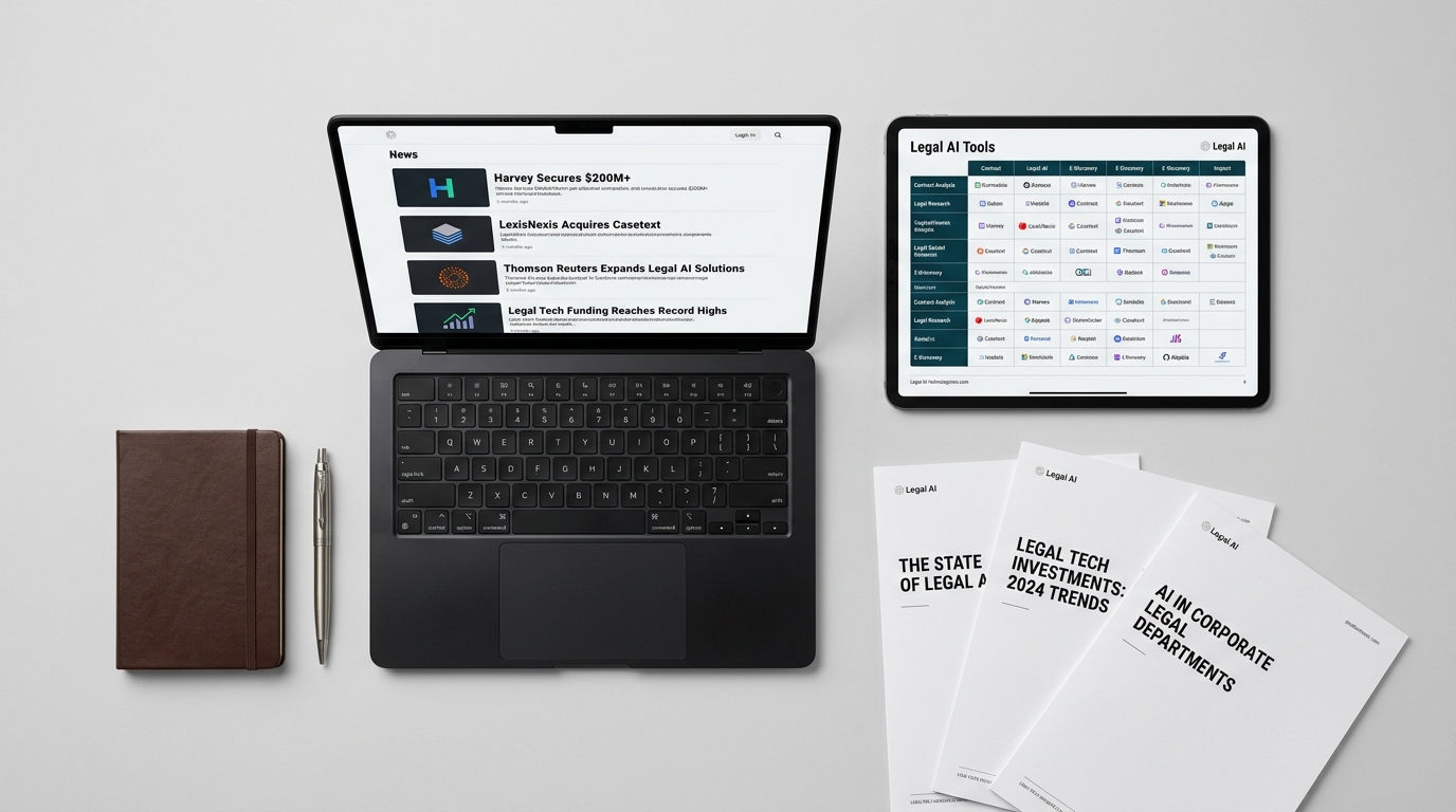 Infographic depicting the competitive landscape of legal AI, emphasizing the role of AI-mediated buyer journeys and visibility as a key advantage.