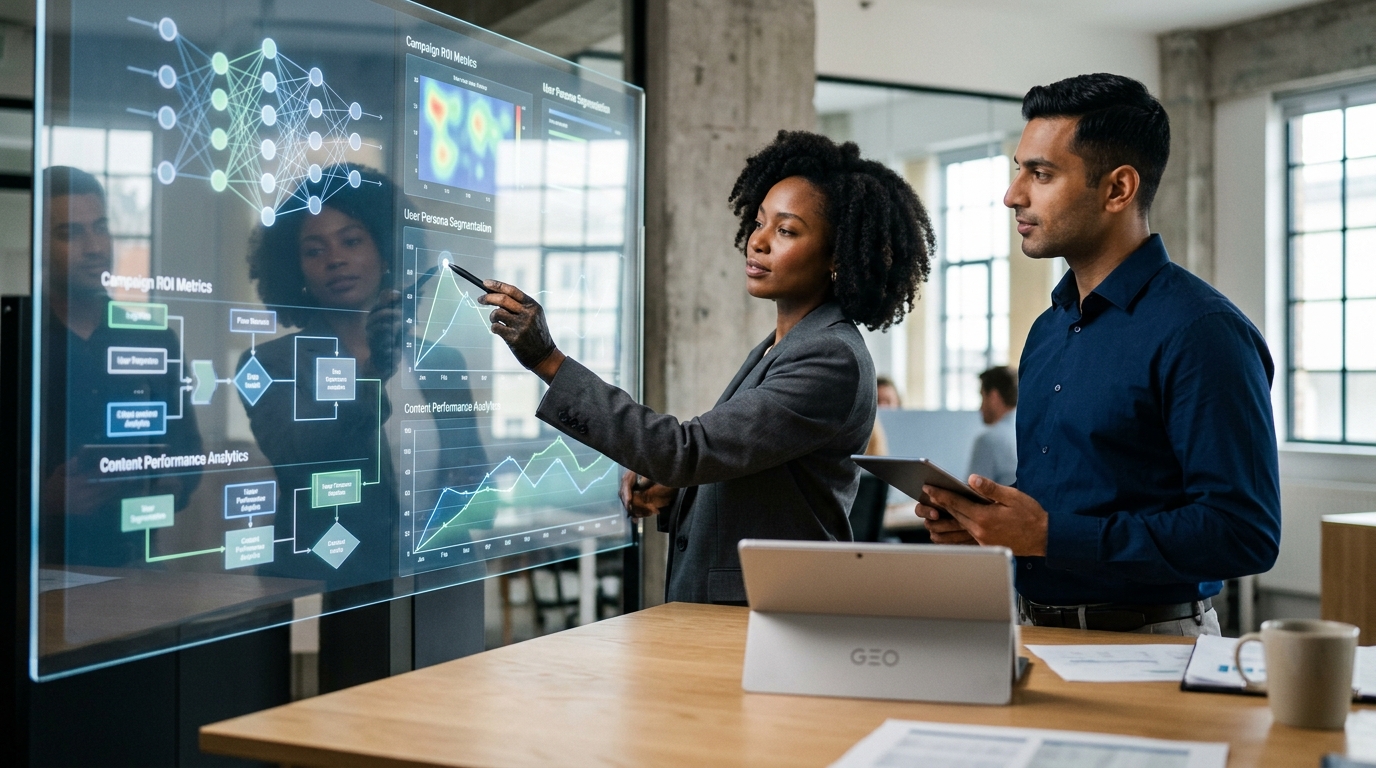 Infographic illustrating the evolving CMO role as an operating discipline, managing data, AI governance, and cross-functional orchestration in the AI era.
