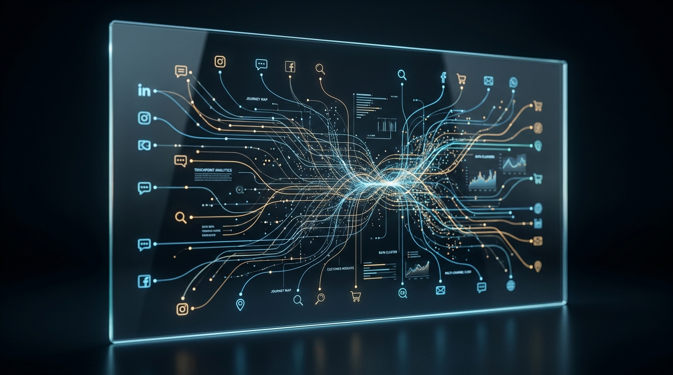 Graphic depicting the acceleration of AI-led product discovery in e-commerce, highlighting factors like generative AI, declining traditional search, and platform integration.