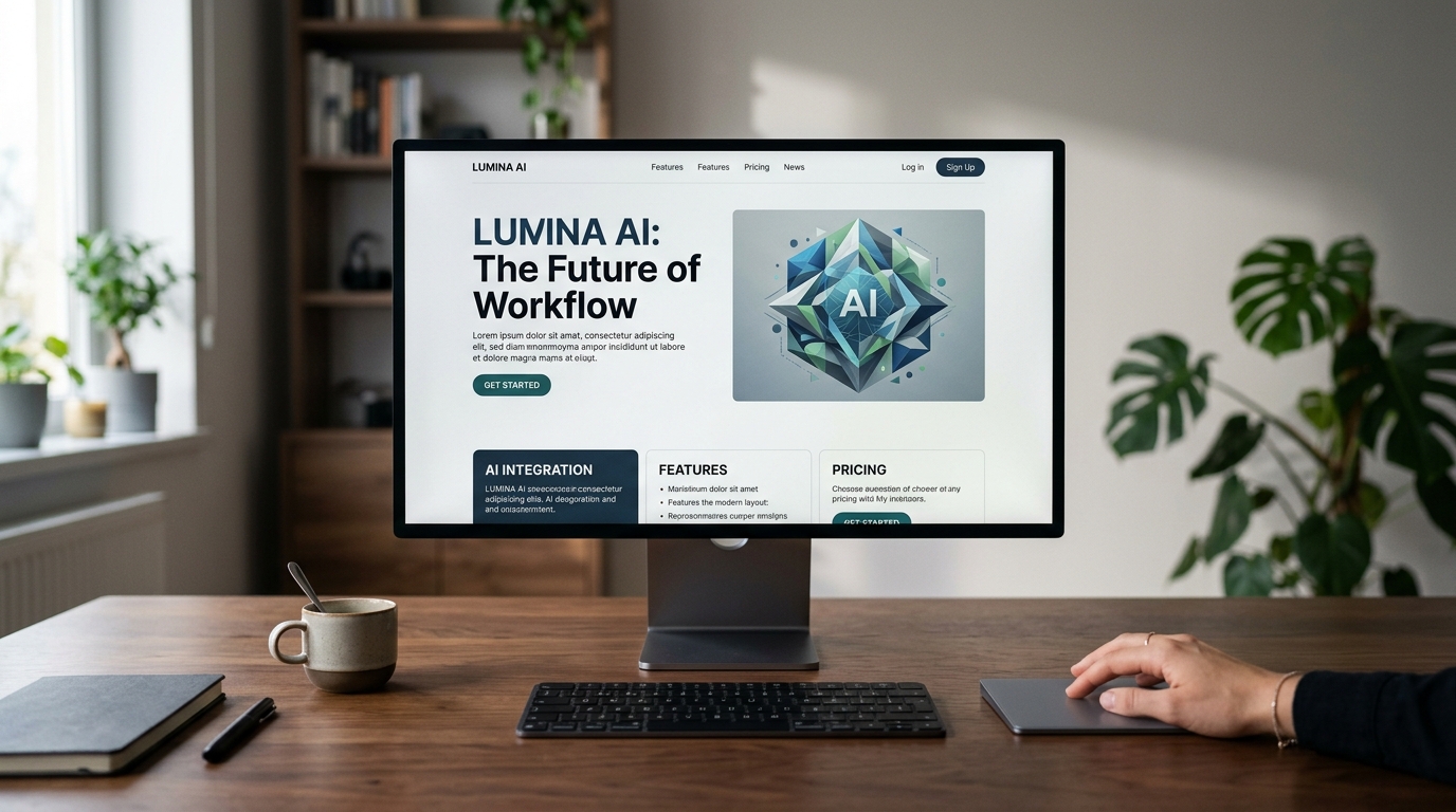 Conceptual image showing Claude Design's AI generating diverse creative assets like UI mockups, marketing graphics, and presentation slides from a central AI interface.