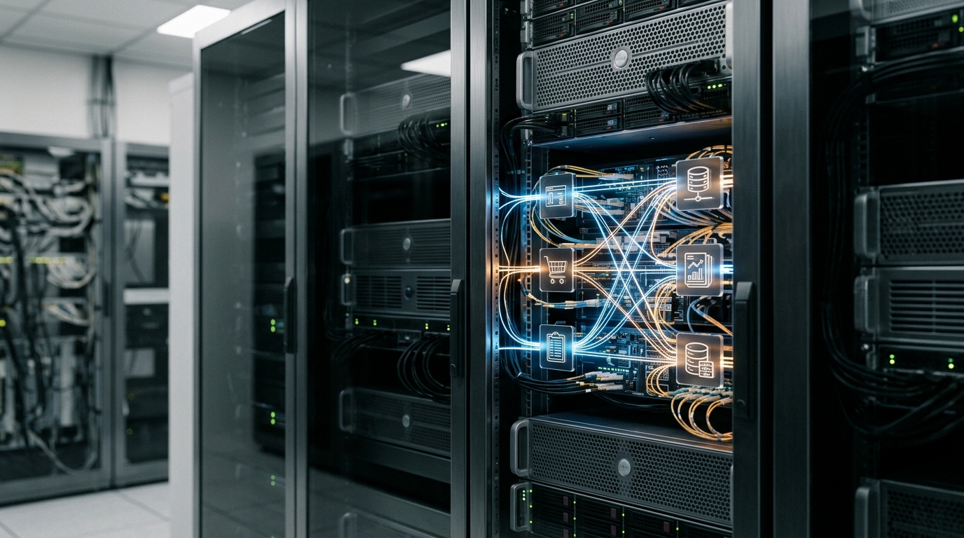Celigo's integrated commerce automation platform visually connecting ERP, storefront, and fulfillment systems for AI readiness.