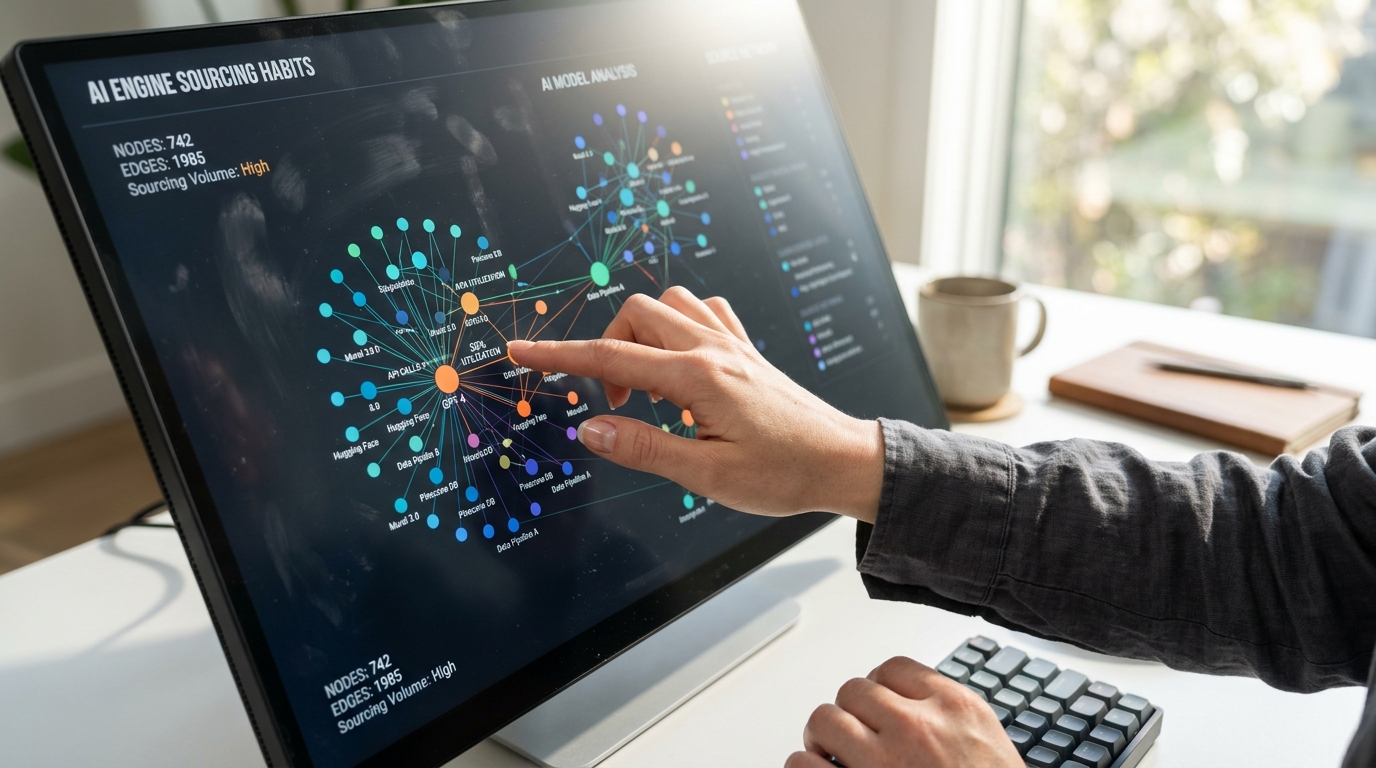 CiteLens dashboard showing AI visibility scores and brand citation data across different AI search engines for competitive analysis.