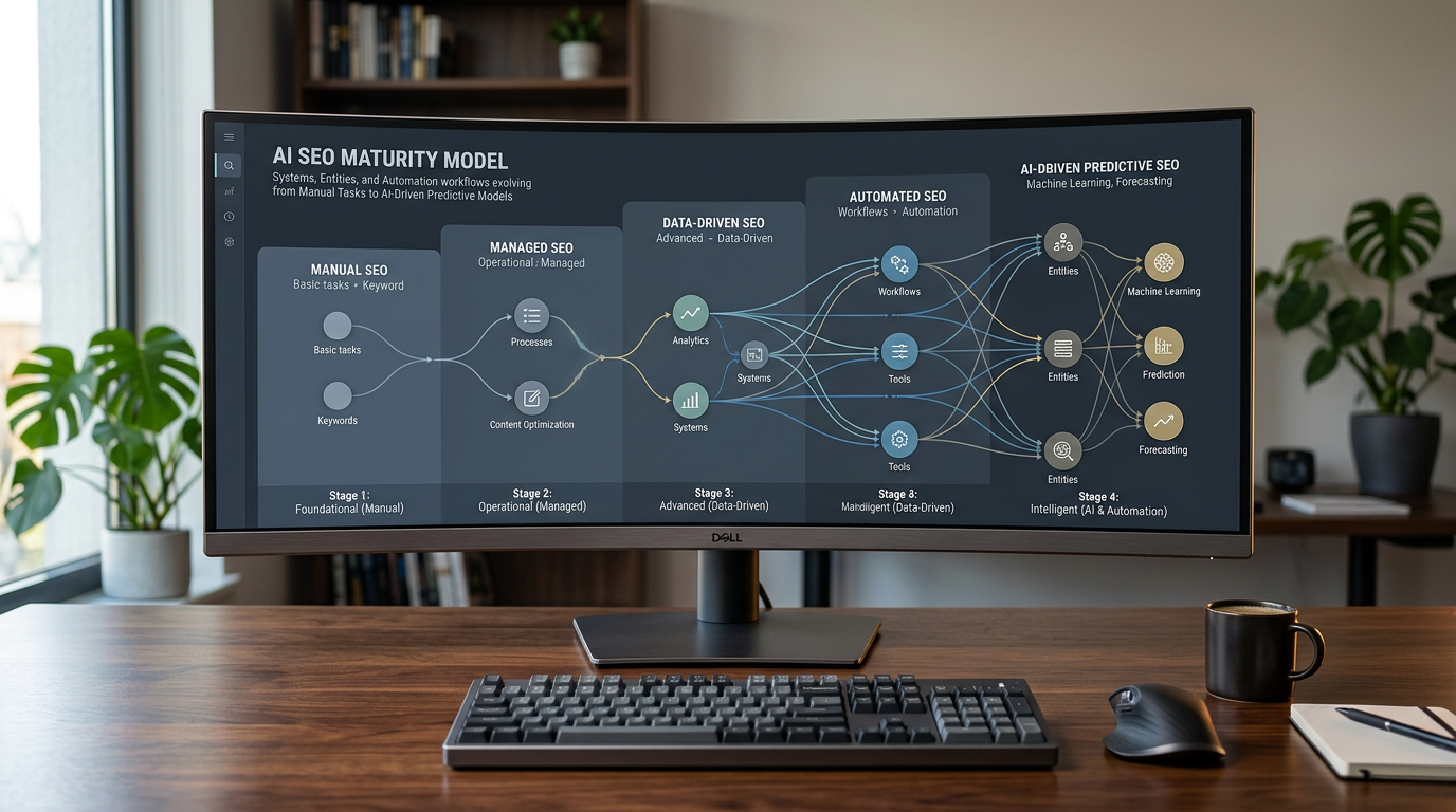 ClickRank AI SEO Strategy Models Guide 2026 cover, illustrating the shift to AI-driven search optimization and future visibility.