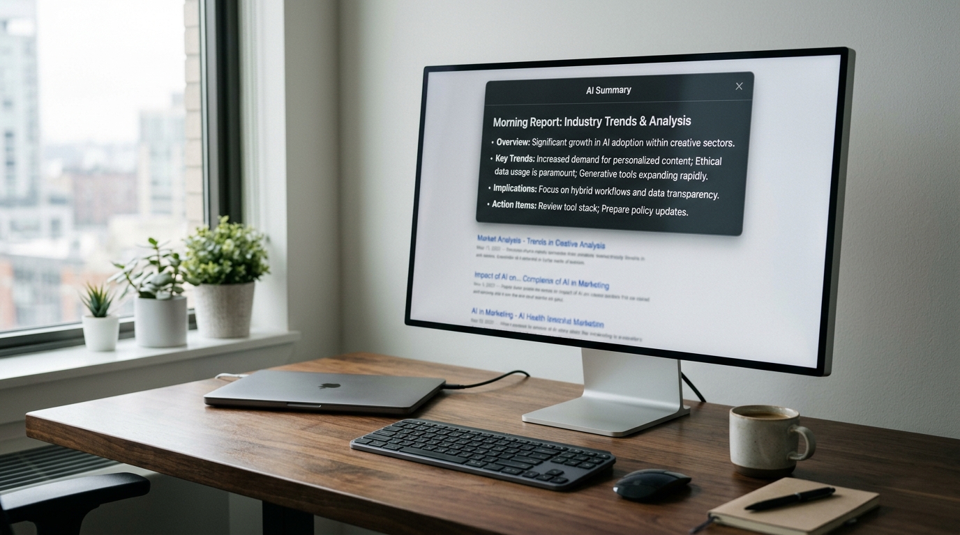 Generative AI's impact on SEO, showing the shift from traditional search results to AI-generated answers and summaries by 2026.