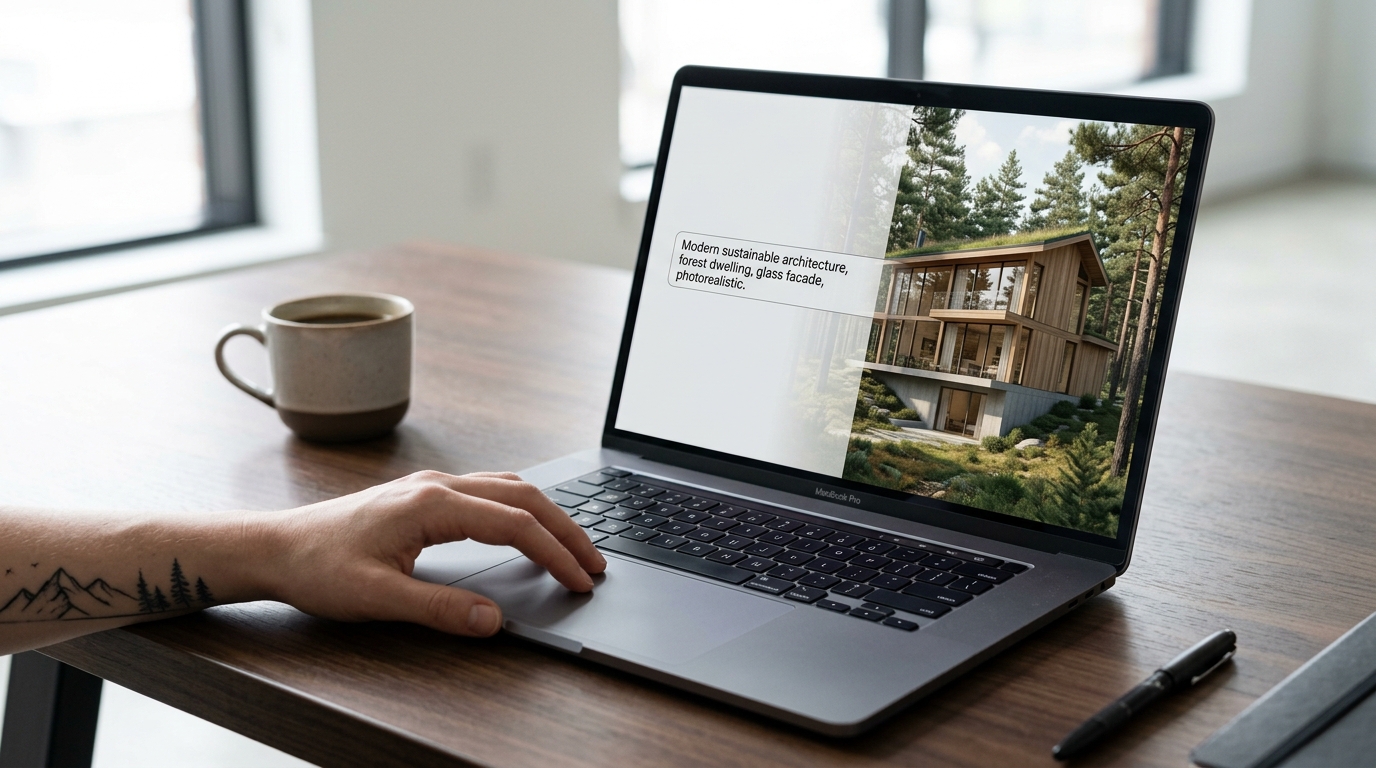 Conceptual image representing Google AI Overviews generating images directly within search results, showing a search bar and creative visuals.