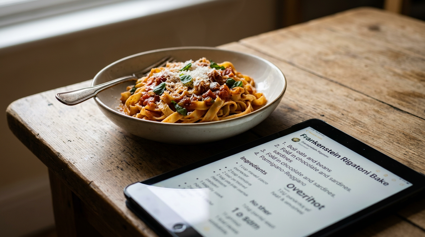 Google AI Mode search results displaying the new recipe interface with options to tap and open links to original food publisher websites.