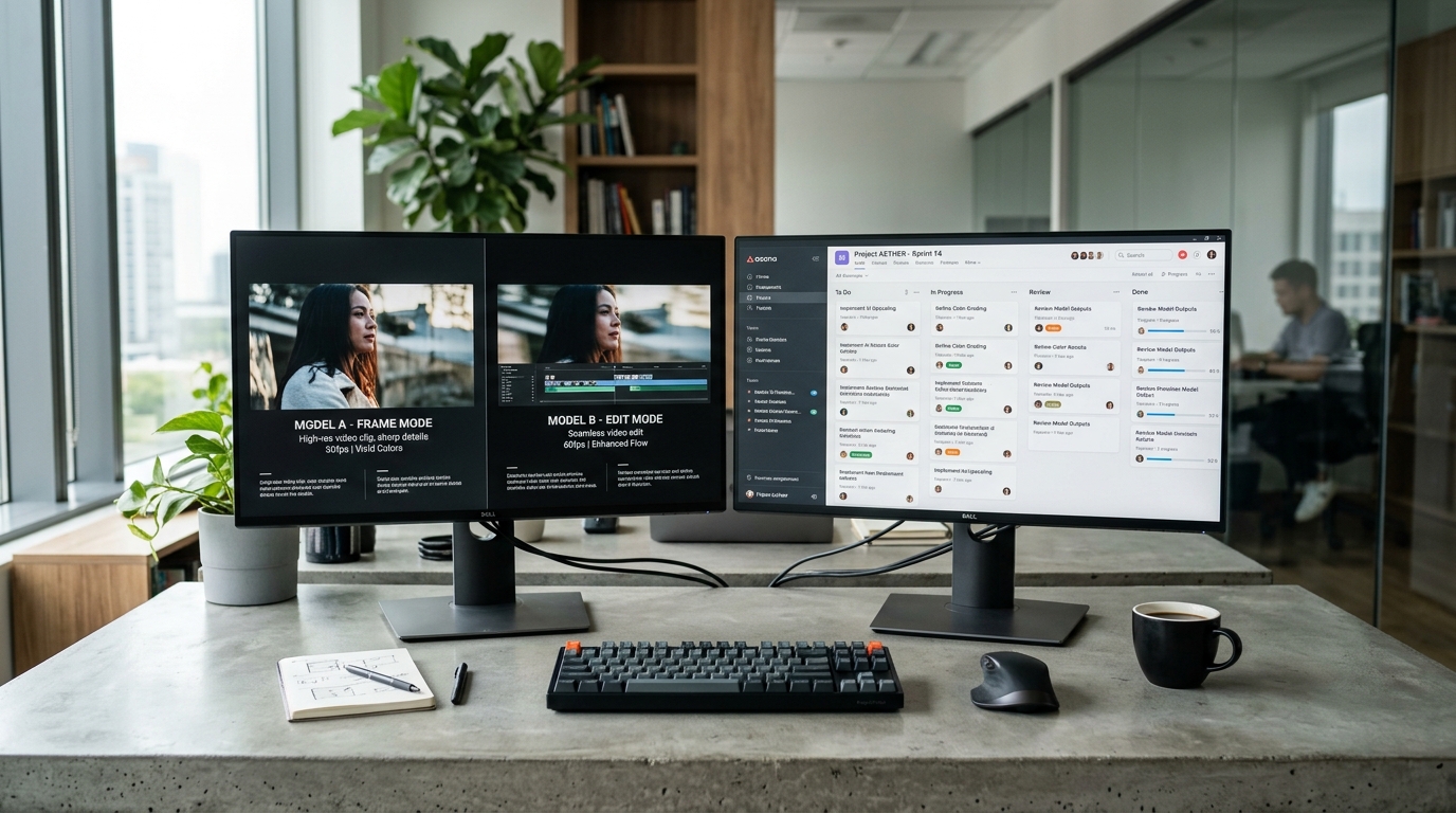 Visual representation of the efficient AI video creative workflow enabled by Google Gemini Omni Flash on Runway for marketers.