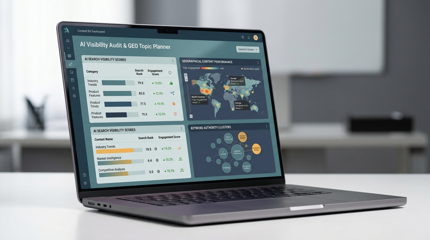 Informa TechTarget AI Visibility Audit dashboard showing brand mentions and competitive analysis in AI-generated search results.