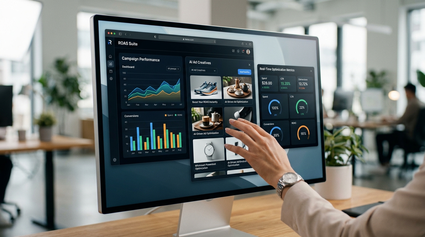 Meta's new end-to-end AI advertising suite logo or interface, showcased at Cannes Lions 2026, illustrating integrated ad creation.