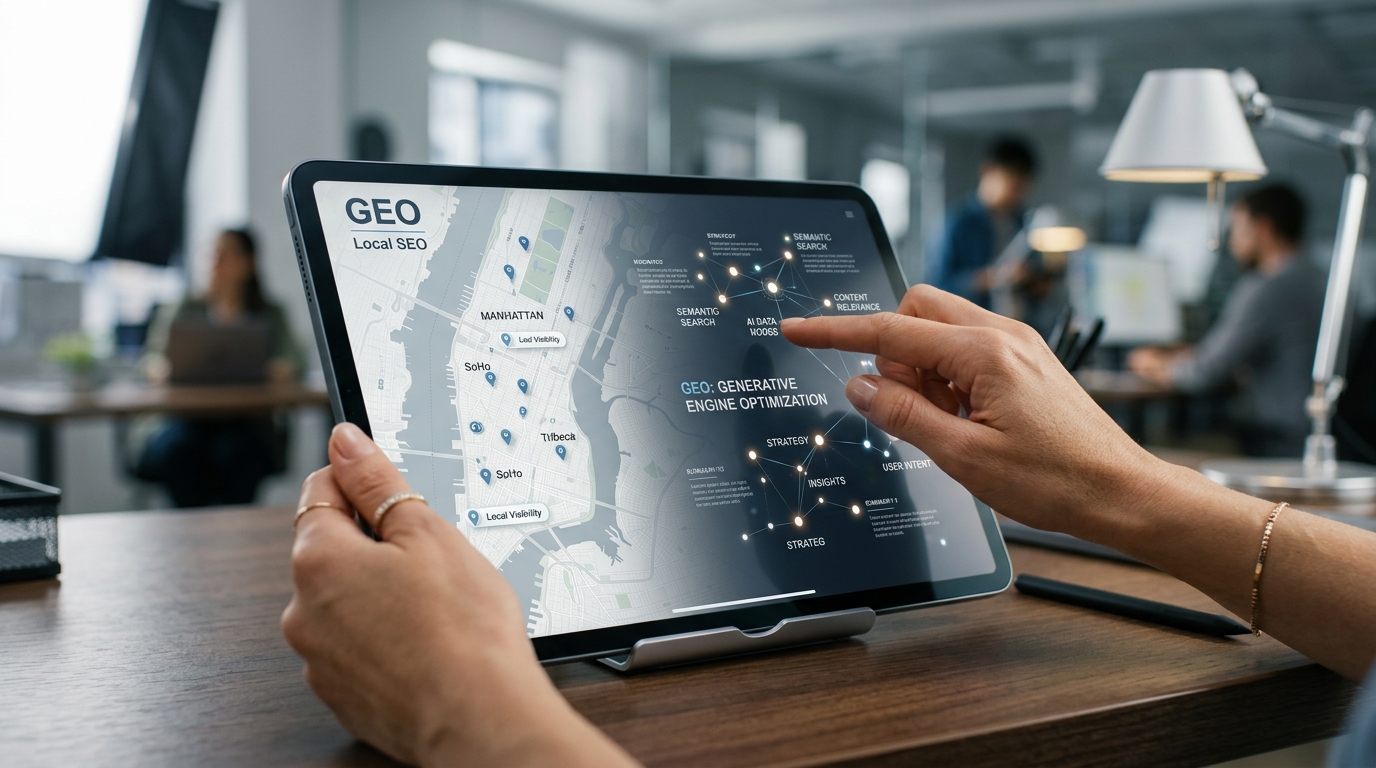Cover image for The Ad Firm's new guide: Building Local SEO Topical Authority with GEO for AI Search, highlighting AI search impact.