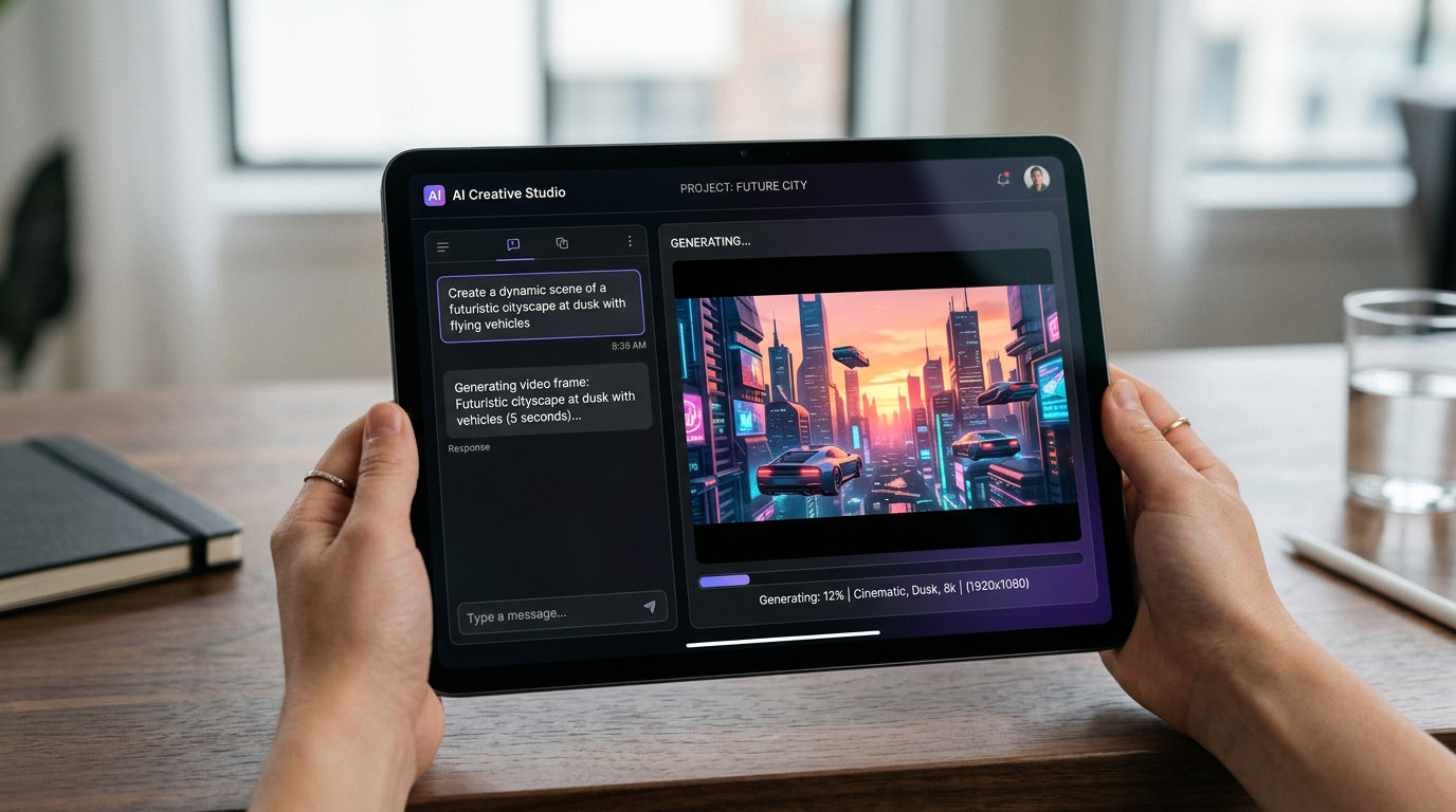 Conceptual image showing OpenAI's Sora AI video generator merging with ChatGPT, symbolizing a unified multimodal content creation platform.