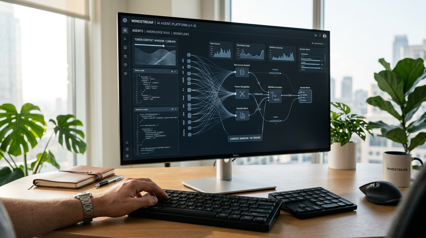 OpenClaw 3.11 platform interface showcasing its new 1M token context window and free AI agent features for developers.