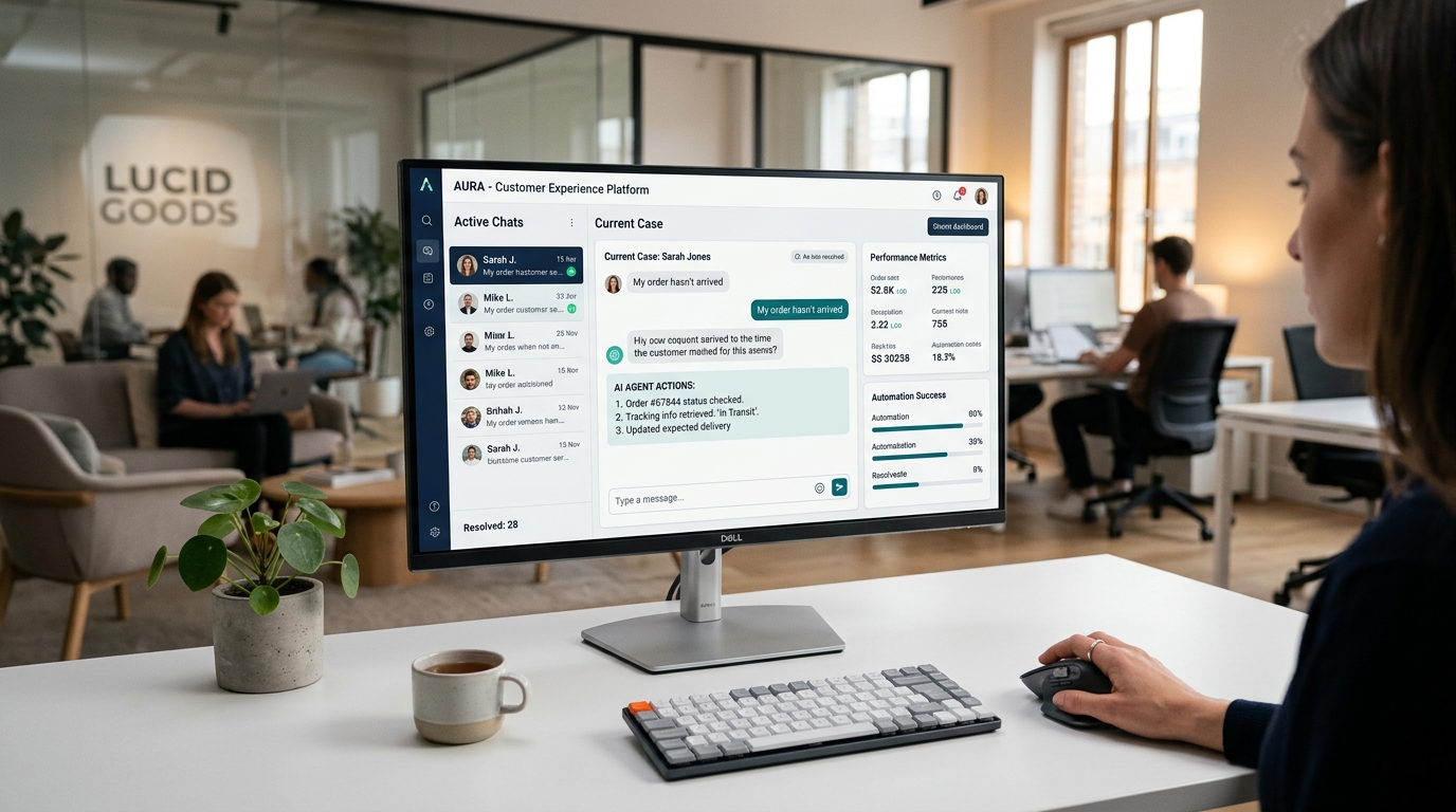 OpenClaw AI customer service agent interface showing 24/7 support for e-commerce inquiries.