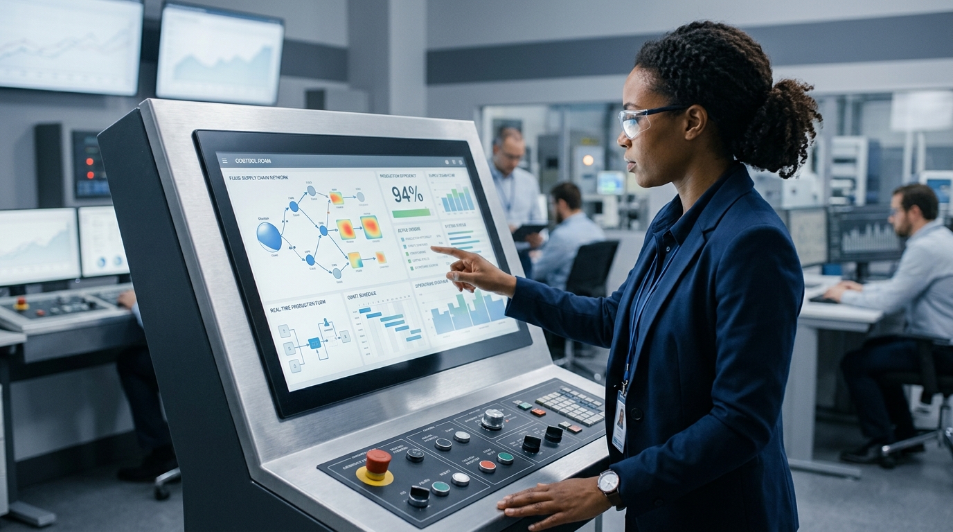 SAP AI agents transforming industrial operations, moving from insights to active execution in supply chain and manufacturing.