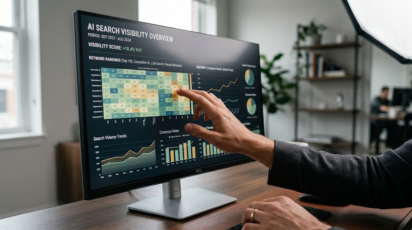 Illustration showing the shift from traditional search links to AI-driven discovery and synthesized answers, representing GEO strategies.