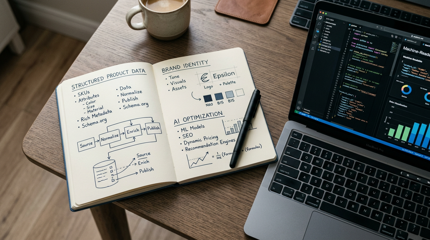 Conceptual image illustrating conversational AI interfaces like ChatGPT guiding a shopper through product discovery on agentic Shopify storefronts.