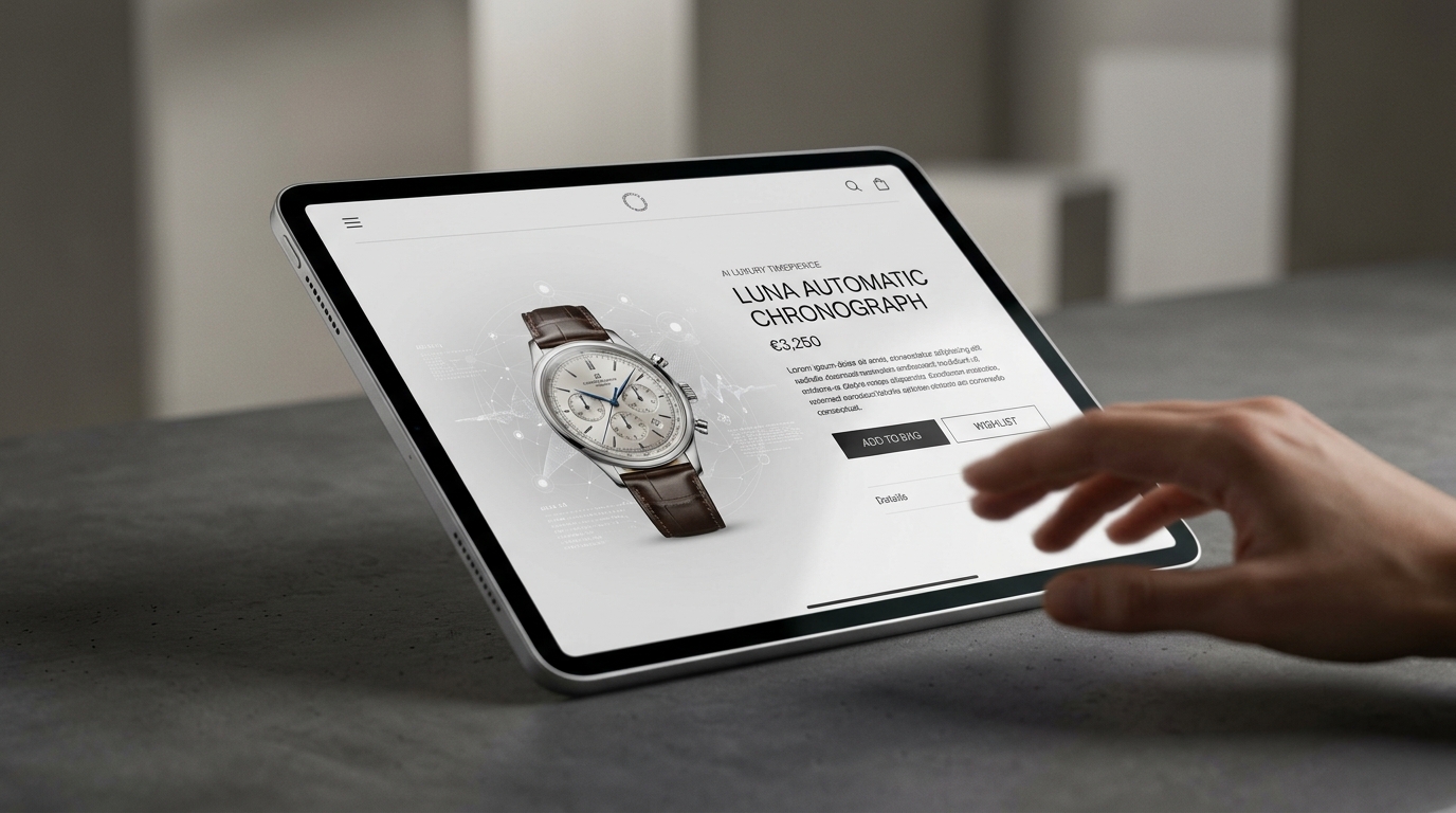 Illustration of a Shopify store integrated with AI shopping agents, showing seamless product discovery and checkout process.