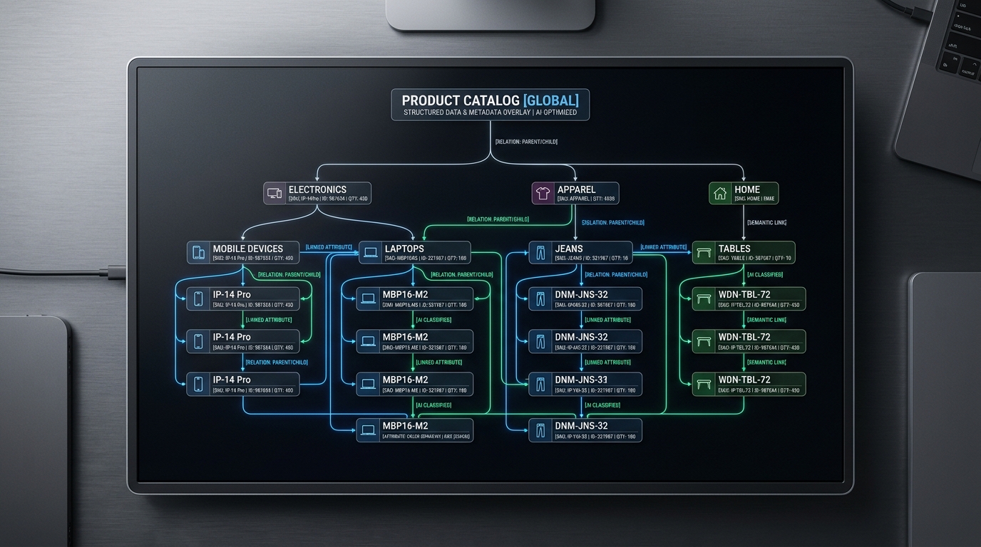 Visual representation of the Shopify AI ecosystem, including Sidekick and SimGym, supporting merchants with AI-driven operations.