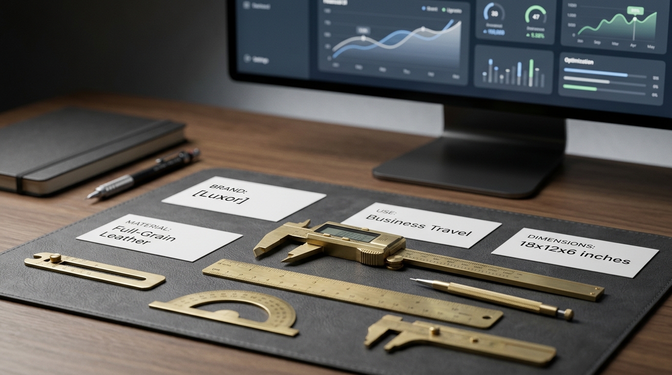Visual representation of structured product data elements, highlighting how clear information helps AI systems recommend ecommerce products effectively.