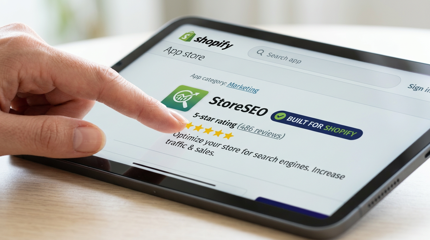 Diagram illustrating StoreSEO's evolution from an SEO optimizer to an AI content suite for Shopify, highlighting key feature launches.