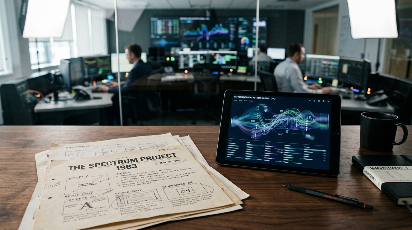 Conceptual image showing agentic AI influencing traditional TV screens and ad placements, symbolizing dynamic ad buying and programming modernization.
