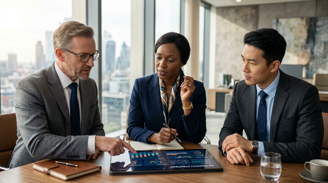 Senior marketing executives collaborating in the WRITER AI CMO Council on agentic AI implementation
